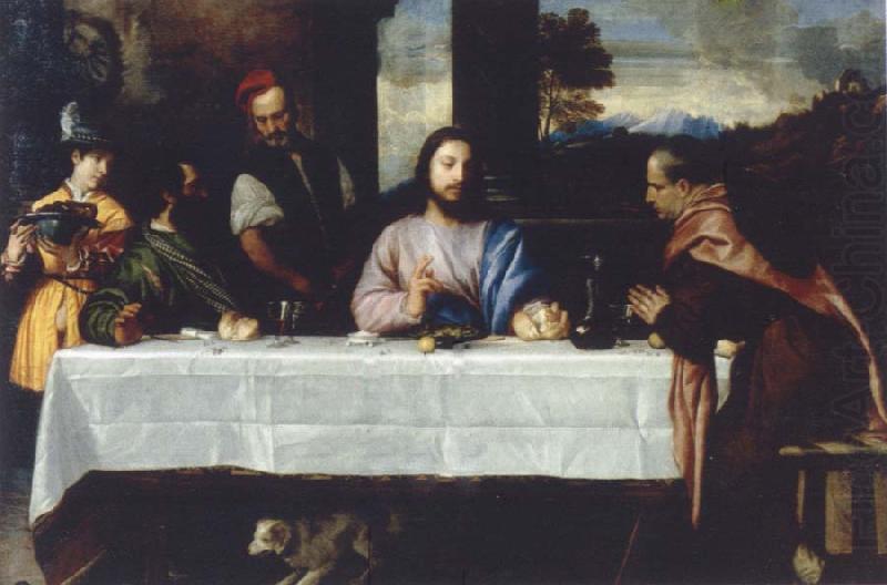 TIZIANO Vecellio The meal in Emmaus